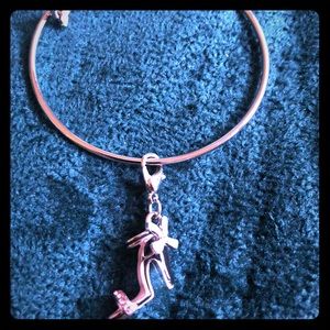 Pink & Black High Heel Charm Bracelet